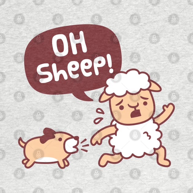 Oh Sheep, Dog Chasing Sheep Funny by rustydoodle